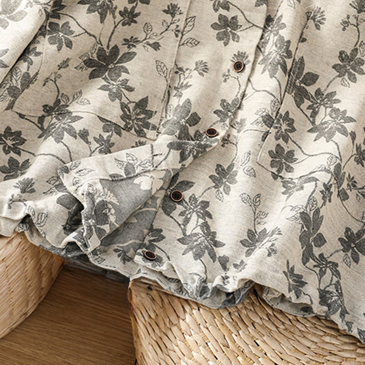 Chemise décontractée à manches longues en polyester pour femme, motif imprimé Buddha Stones - image 8