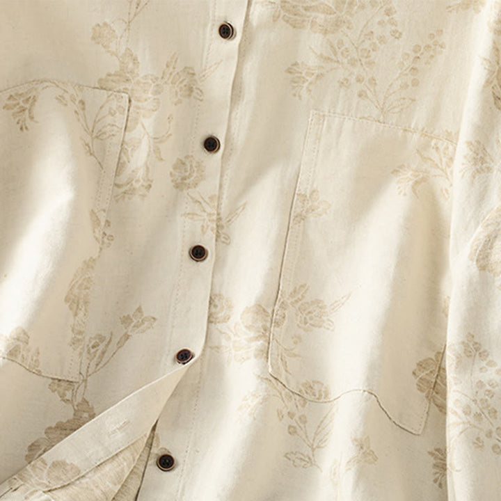 Chemise décontractée à manches longues en polyester pour femme, motif imprimé Buddha Stones - image 15