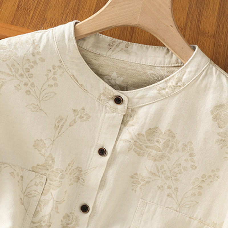 Chemise décontractée à manches longues en polyester pour femme, motif imprimé Buddha Stones - image 18