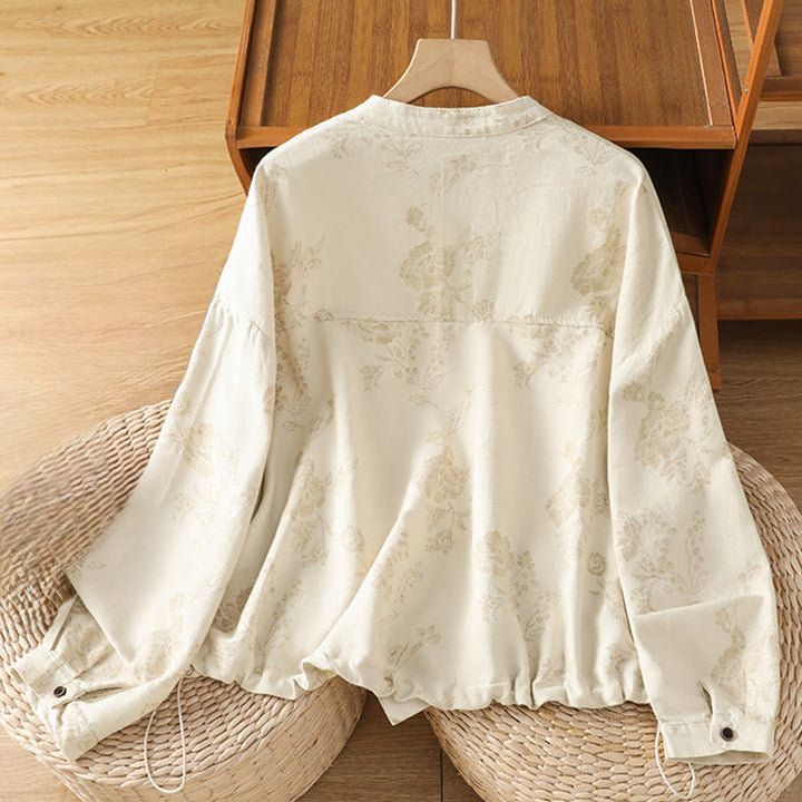 Chemise décontractée à manches longues en polyester pour femme, motif imprimé Buddha Stones - image 11