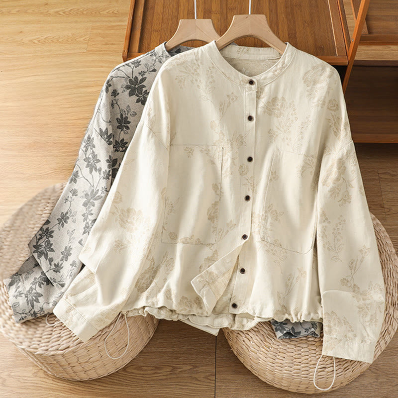 Chemise décontractée à manches longues en polyester pour femme, motif imprimé Buddha Stones - image 21