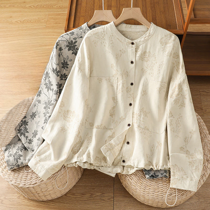 Chemise décontractée à manches longues en polyester pour femme, motif imprimé Buddha Stones - image 21