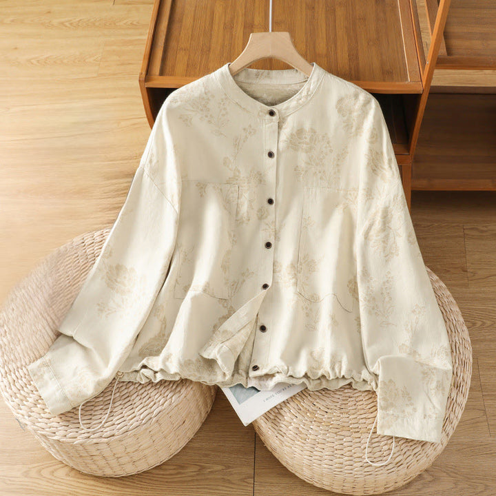 Chemise décontractée à manches longues en polyester pour femme, motif imprimé Buddha Stones - PapayaWhip - US14，UK/AU18，EU46 (2XL) - image 10