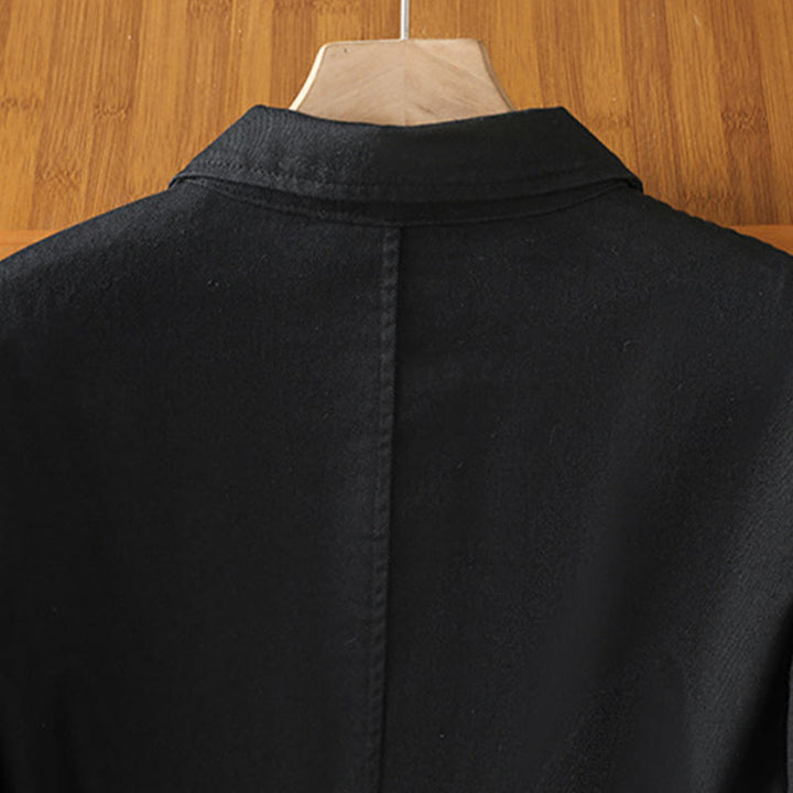 Chemise décontractée à manches longues et col montant pour femme, en coton et polyester, avec poches, motif Buddha Stones - image 12