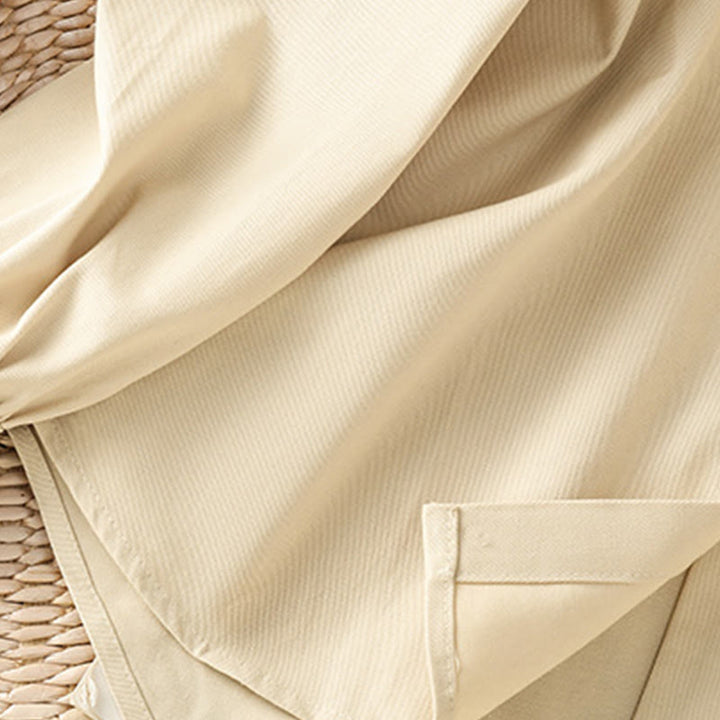 Chemise décontractée en coton à manches longues et col montant pour femme avec poches Buddha Stones - image 22