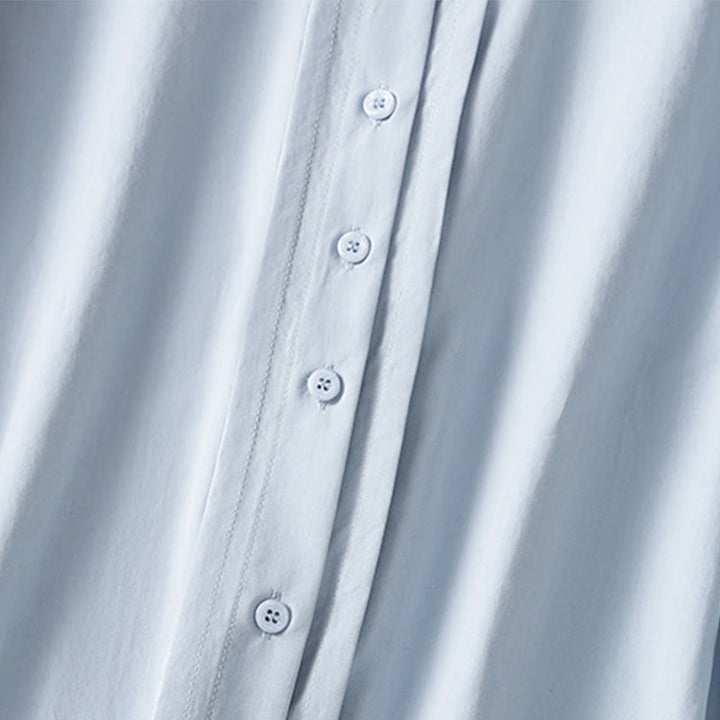 Chemise décontractée en coton à manches longues et revers en dentelle pour femme Buddha Stones - image 6