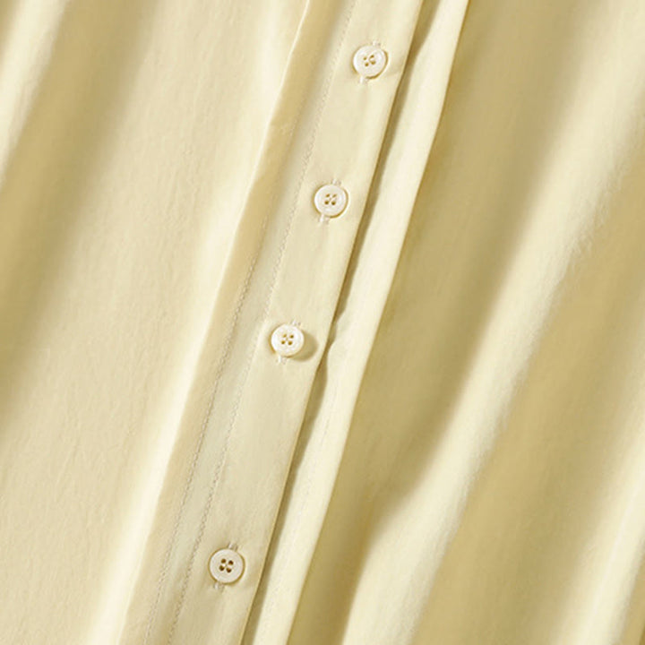 Chemise décontractée en coton à manches longues et revers en dentelle pour femme Buddha Stones - image 17