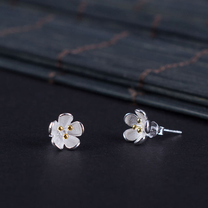 Boucles d'oreilles en argent sterling 925 avec Buddha Stones et étamines dorées  - image 8