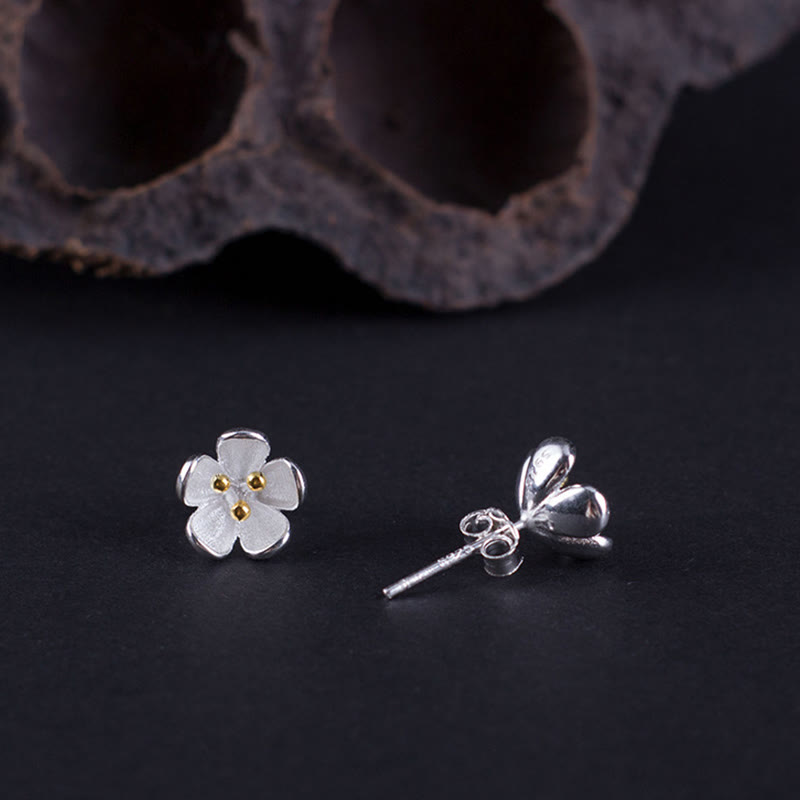 Boucles d'oreilles en argent sterling 925 avec Buddha Stones et étamines dorées  - image 4