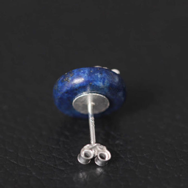 Buddha Stones Lazurite Argent Sterling 925 Motif Lotus Illumination  - image 10