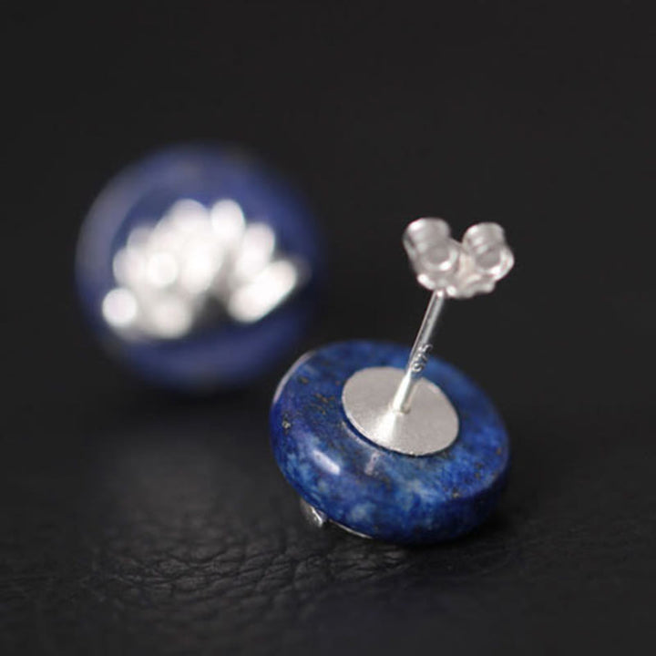 Buddha Stones Lazurite Argent Sterling 925 Motif Lotus Illumination  - image 2