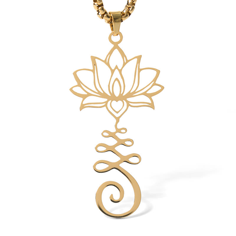 Collier pendentif en acier inoxydable Buddha Stones et symbole des chakras, motif irrégulier, lotus, illumination - image 12