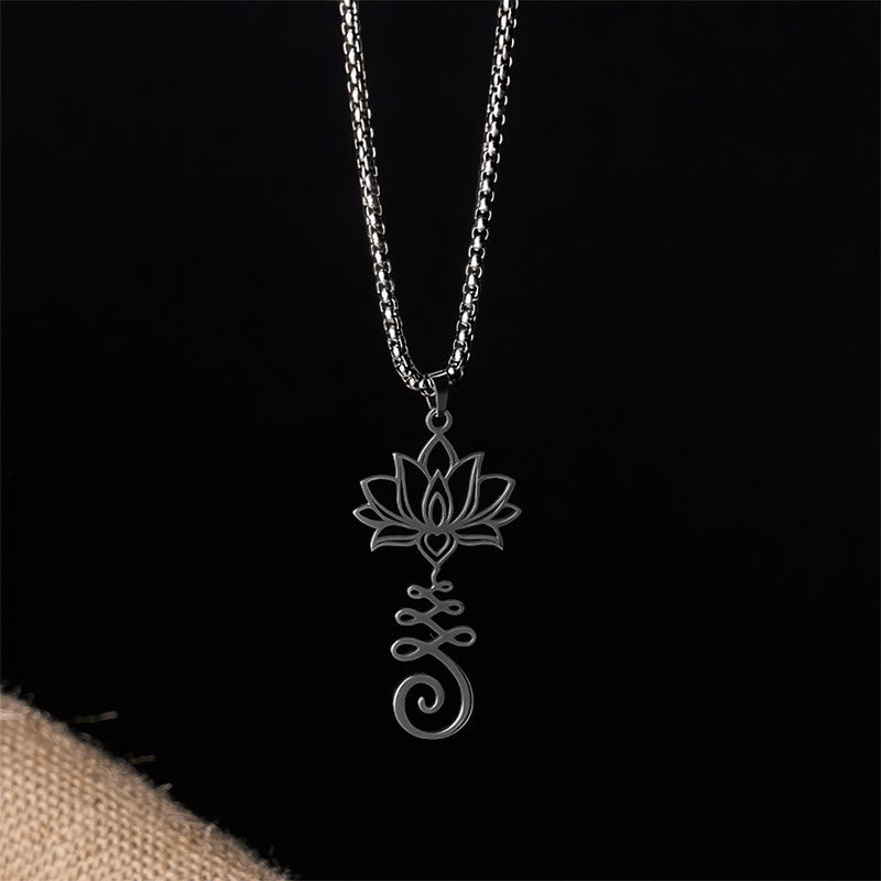 Collier pendentif en acier inoxydable Buddha Stones et symbole des chakras, motif irrégulier, lotus, illumination - image 14