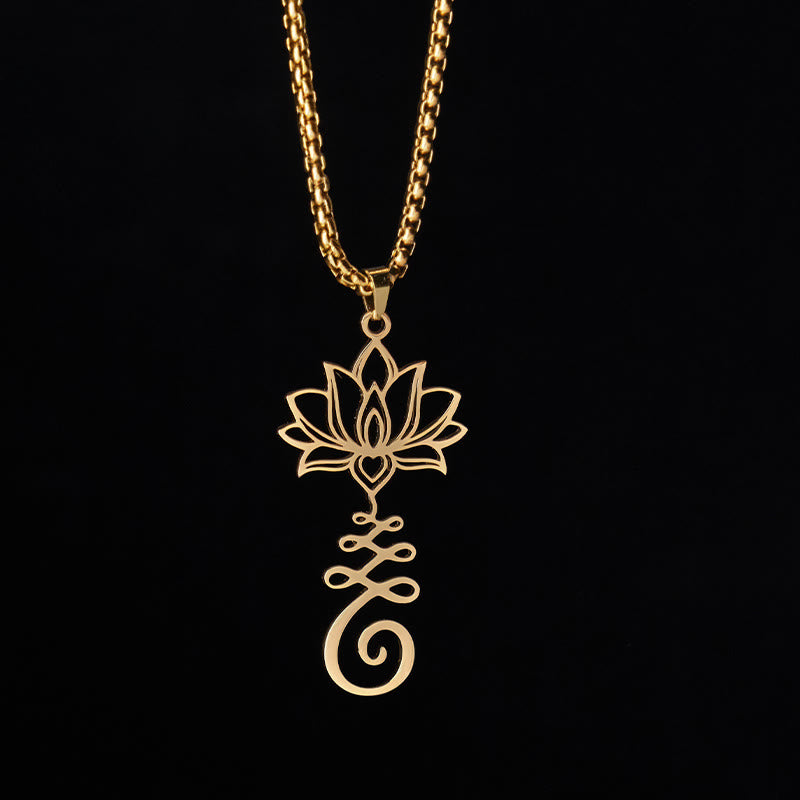 Collier pendentif en acier inoxydable Buddha Stones et symbole des chakras, motif irrégulier, lotus, illumination - image 8