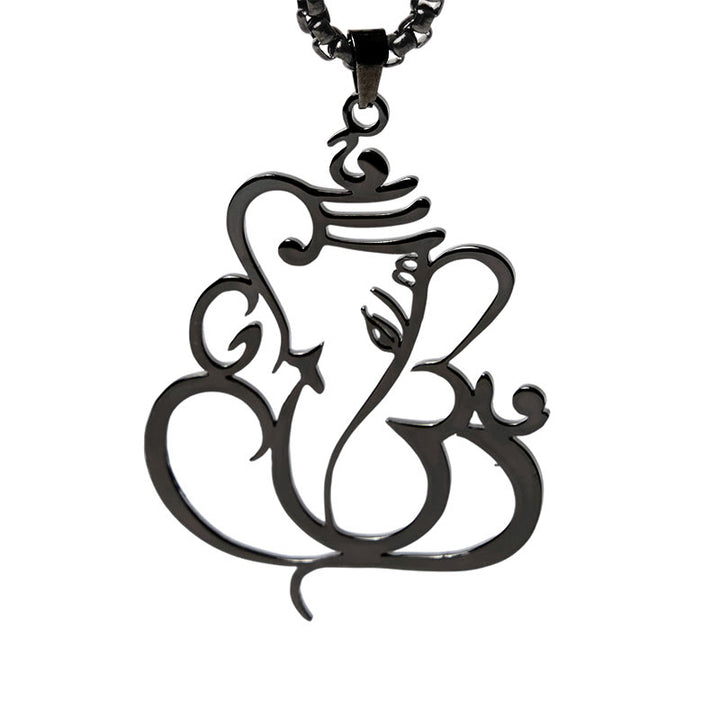 Collier pendentif de protection en acier inoxydable avec Buddha Stones, Ganesh et éléphant - image 18