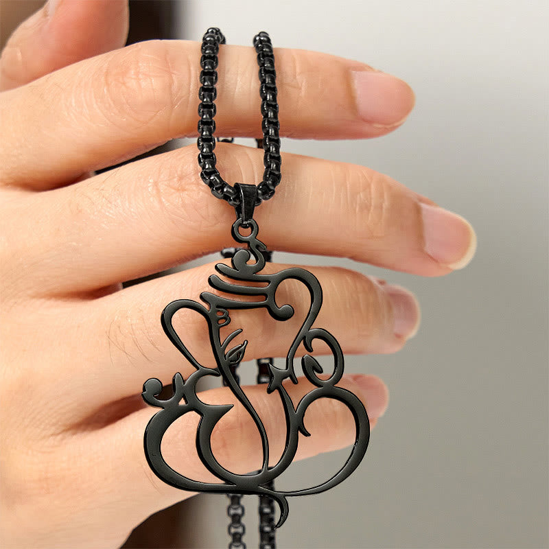 Collier pendentif de protection en acier inoxydable avec Buddha Stones, Ganesh et éléphant - image 15