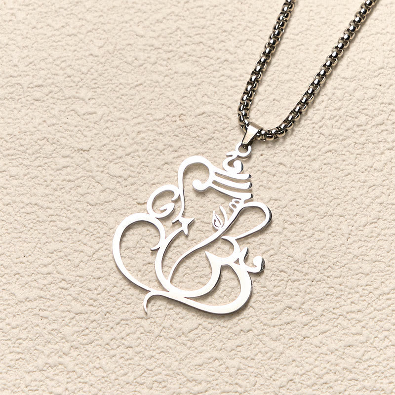 Collier pendentif de protection en acier inoxydable avec Buddha Stones, Ganesh et éléphant - image 10