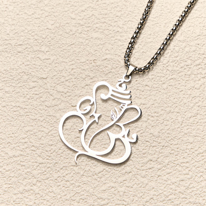 Collier pendentif de protection en acier inoxydable avec Buddha Stones, Ganesh et éléphant - image 10