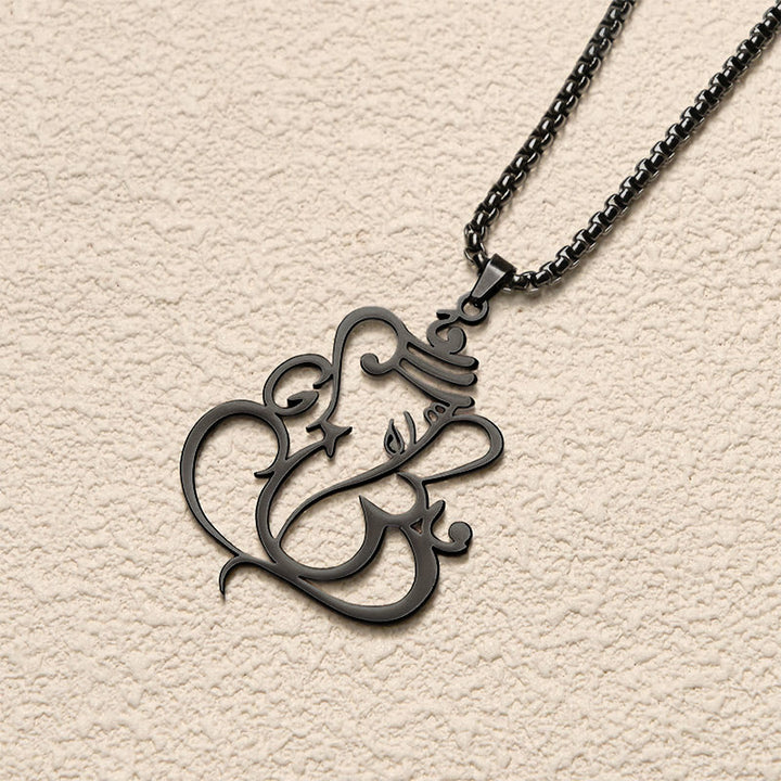 Collier pendentif de protection en acier inoxydable avec Buddha Stones, Ganesh et éléphant - image 16