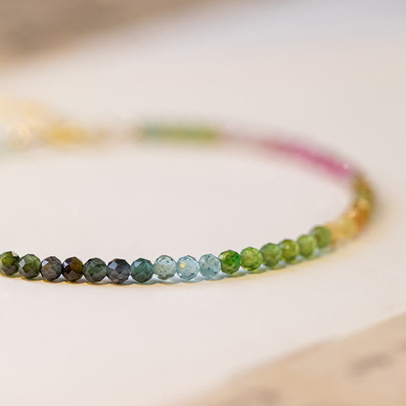 Bracelet Buddha Stones 2,5 mm en perles de tourmaline naturelle ultra-fines - image 11