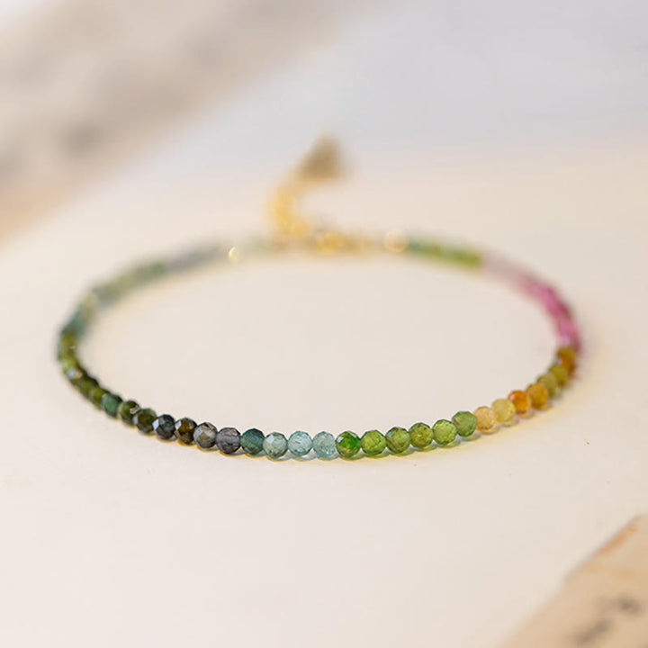 Bracelet Buddha Stones 2,5 mm en perles de tourmaline naturelle ultra-fines - image 7