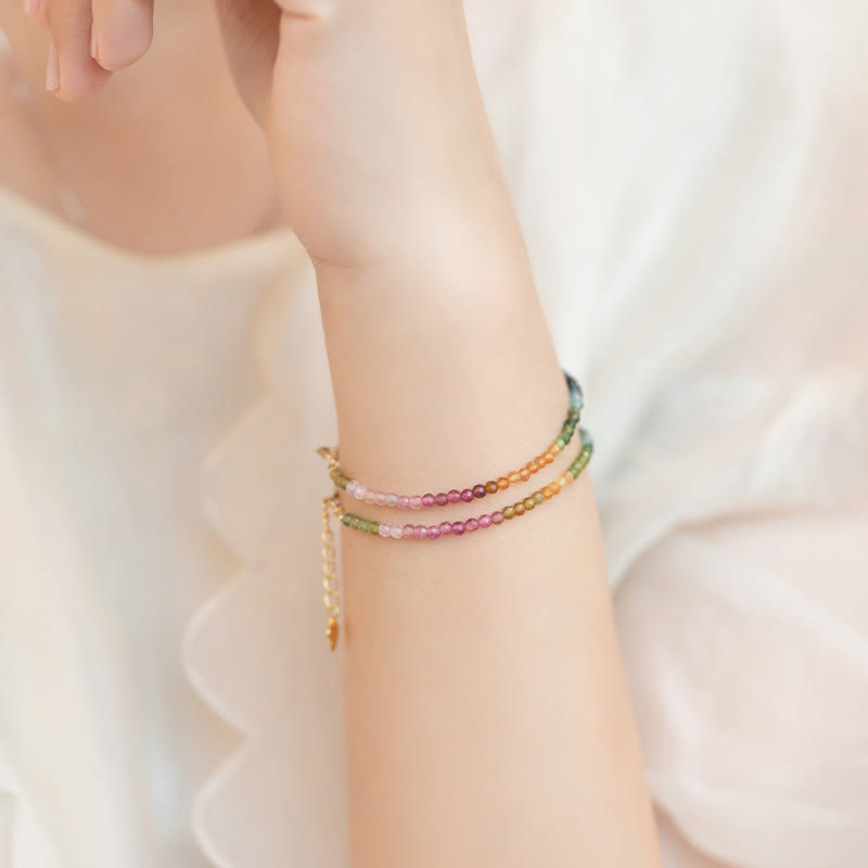 Bracelet Buddha Stones 2,5 mm en perles de tourmaline naturelle ultra-fines - image 8
