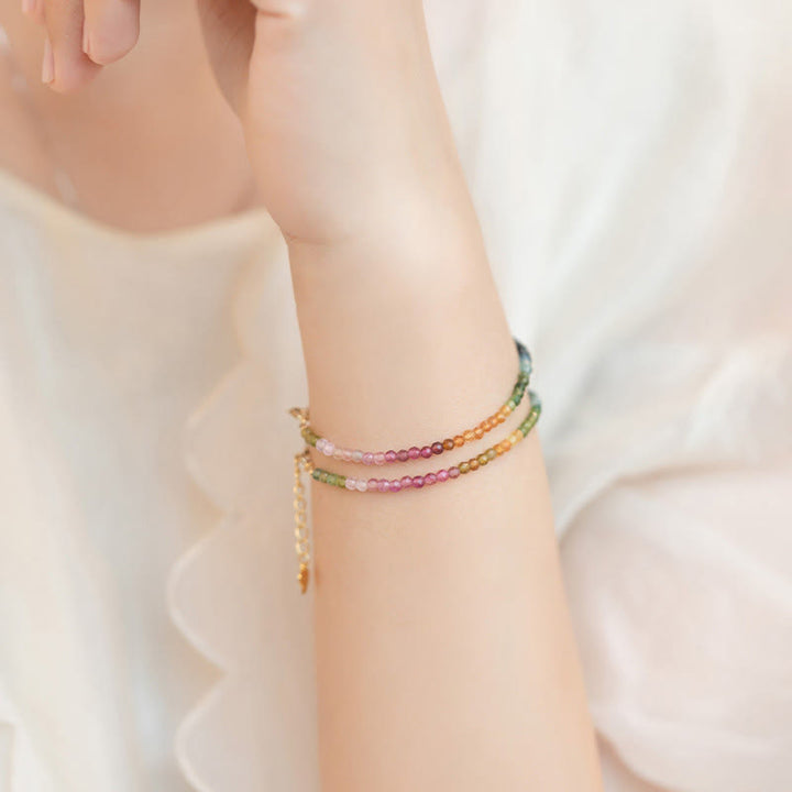 Bracelet Buddha Stones 2,5 mm en perles de tourmaline naturelle ultra-fines - image 8