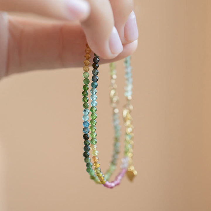 Bracelet Buddha Stones 2,5 mm en perles de tourmaline naturelle ultra-fines - image 10