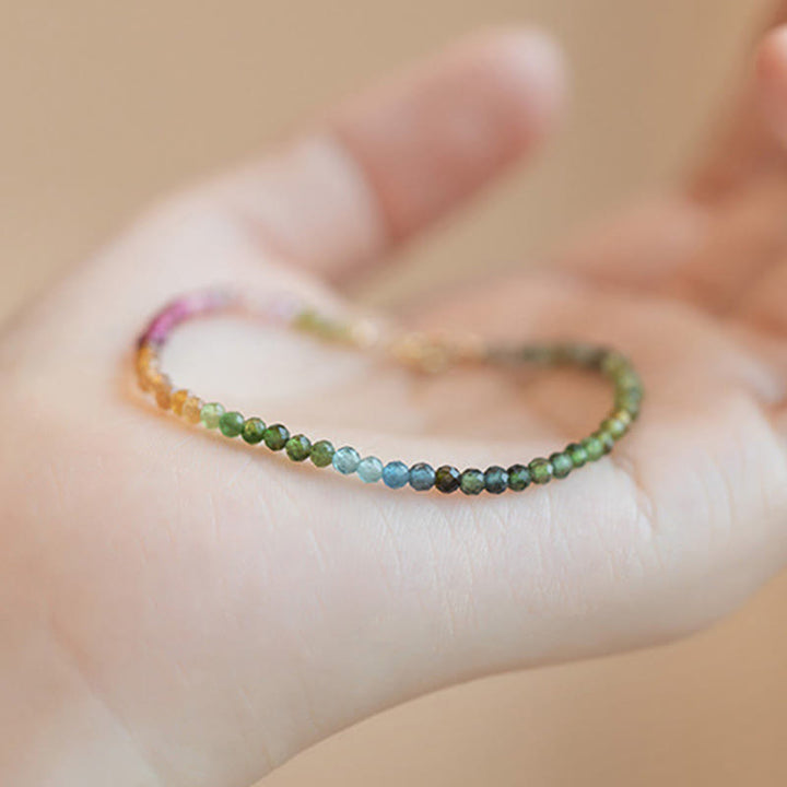 Bracelet Buddha Stones 2,5 mm en perles de tourmaline naturelle ultra-fines - image 3