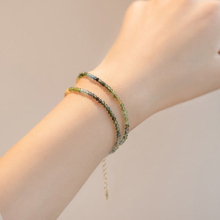 Bracelet Buddha Stones 2,5 mm en perles de tourmaline naturelle ultra-fines - image 9