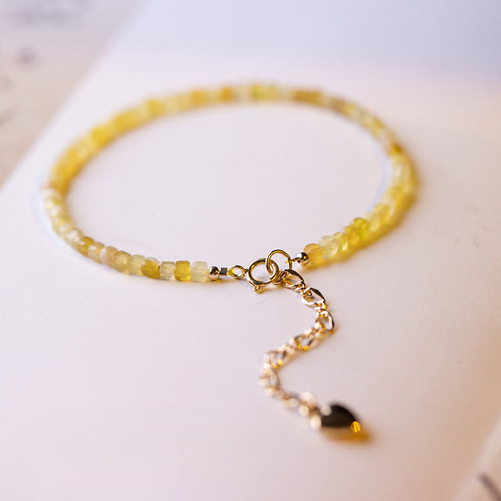 Bracelet de motivation ultra-fin en perles d'opale naturelle de 2 mm de Buddha Stones - image 3