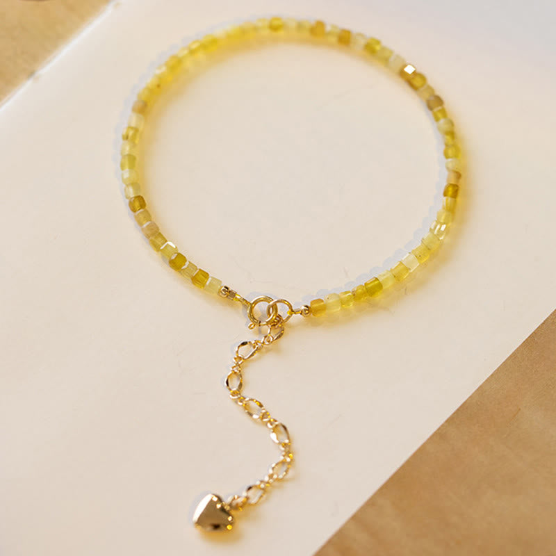 Bracelet de motivation ultra-fin en perles d'opale naturelle de 2 mm de Buddha Stones - image 2