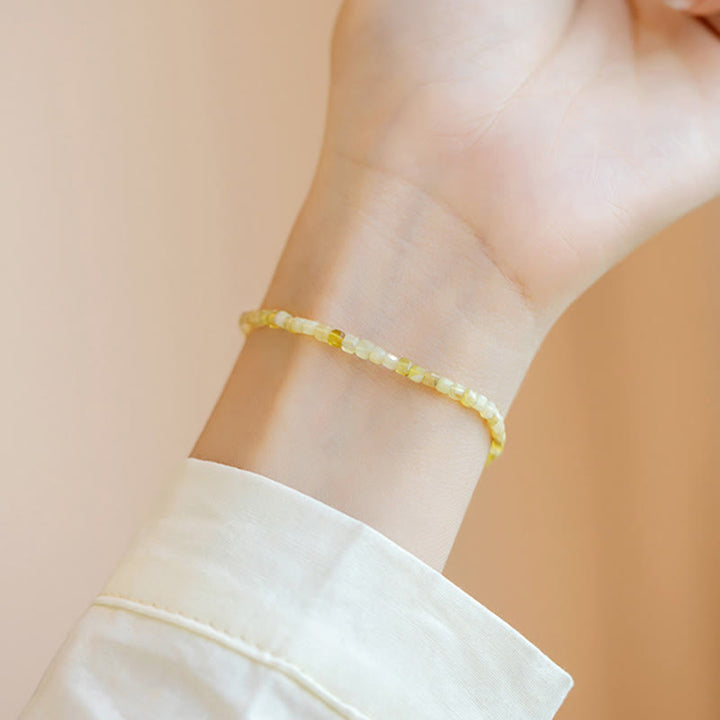 Bracelet de motivation ultra-fin en perles d'opale naturelle de 2 mm de Buddha Stones - image 7