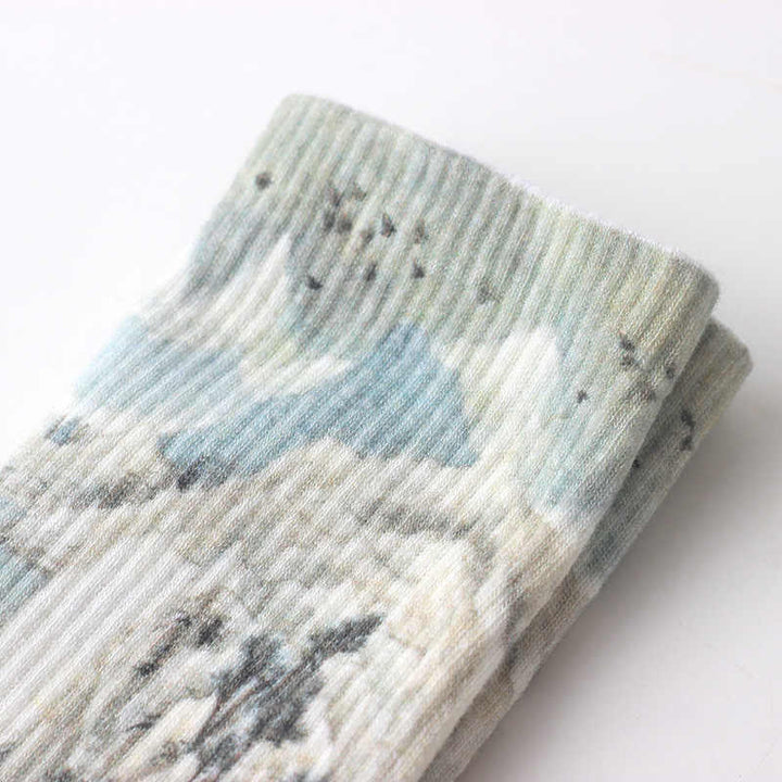Lot de trois paires de chaussettes unisexes pour homme et femme, motif paysage, peinture à l'encre de Chine, Buddha Stones - image 2