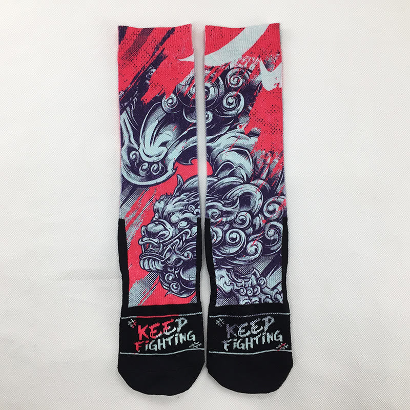 Chaussettes décontractées Buddha Stones PiXiu Micro Crew pour hommes - Tomate - Taille unique (US 6,5-10,5, EU 38-44, UK/AU 6-10,5, AISA 24,5-28 cm) - image 0