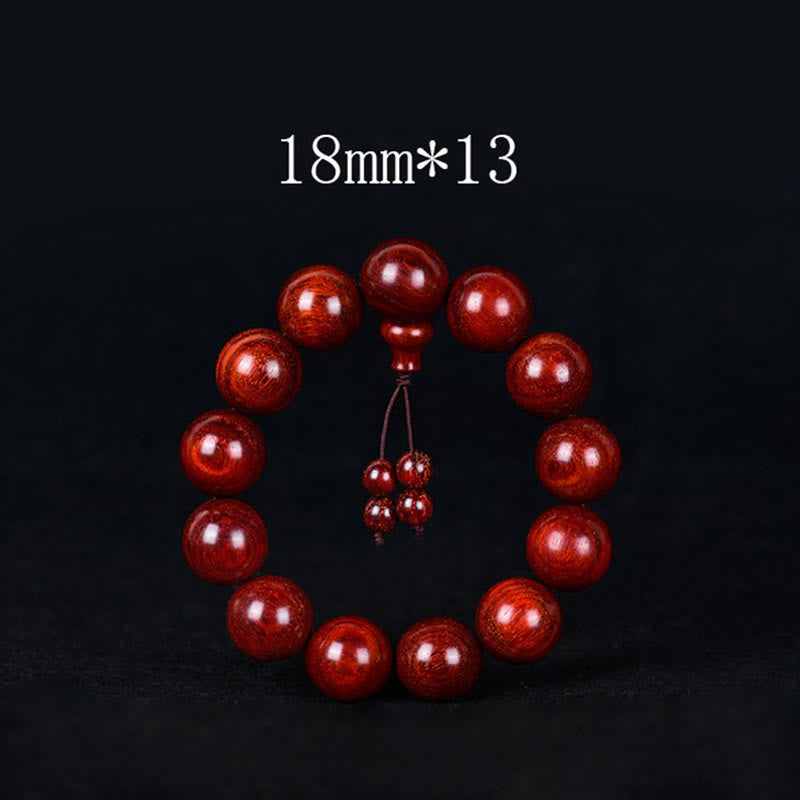 Bracelet d'équilibre tibétain en petites feuilles de santal rouge avec Buddha Stones - 18 mm * 13 - image 9