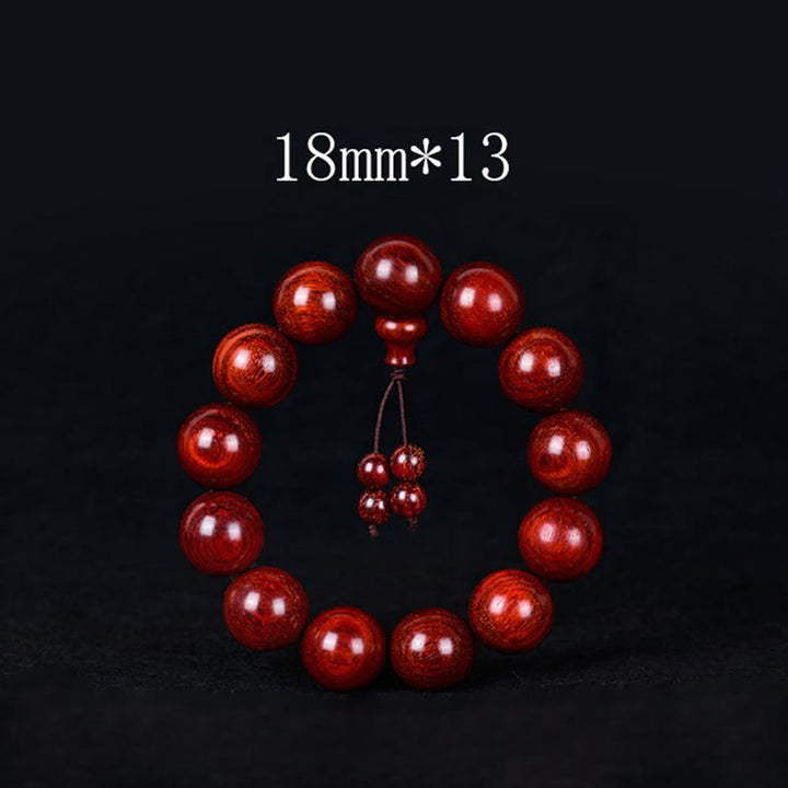 Bracelet d'équilibre tibétain en petites feuilles de santal rouge avec Buddha Stones - 18 mm * 13 - image 9