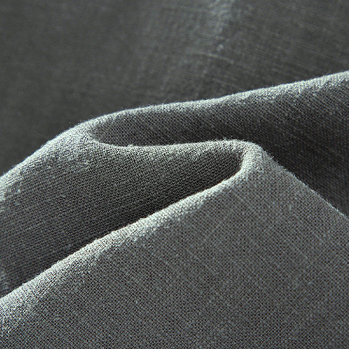 Veste en lin et coton ramie à manches longues pour homme, doublée de polaire thermique et avec poches, signée Buddha Stones - image 8