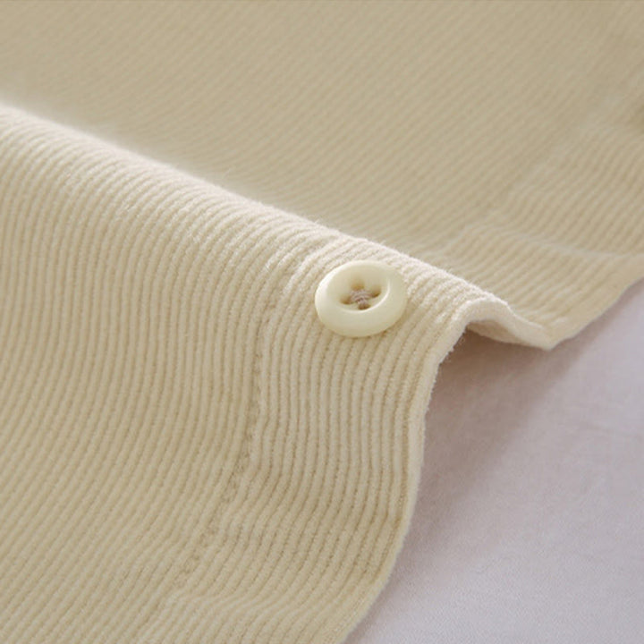 Chemise homme Buddha Stones, couleur unie, boutons, manches longues, pur coton, velours côtelé - image 10