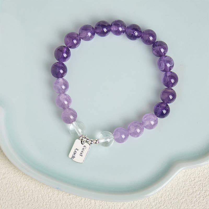 Bracelet porte-bonheur en Buddha Stones , quartz rose et quartz fraise - image 6