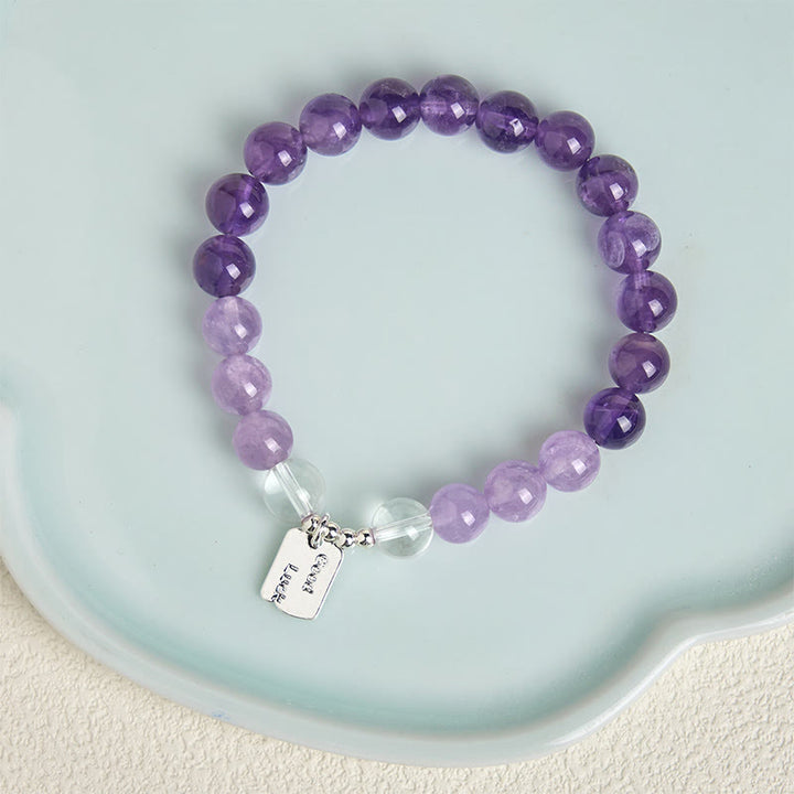 Bracelet porte-bonheur en Buddha Stones , quartz rose et quartz fraise - image 6