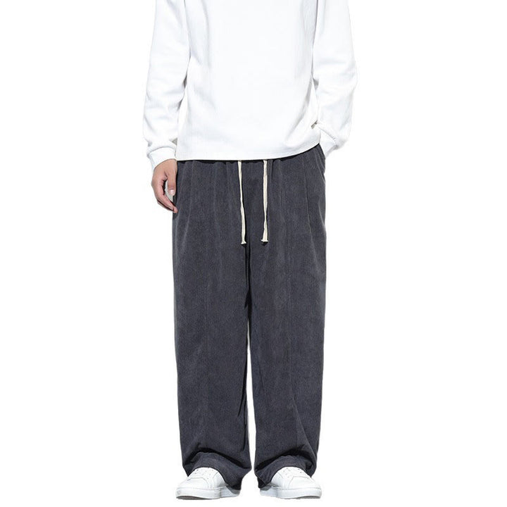 Pantalon harem pour homme en velours côtelé pur, uni, avec cordon de serrage et poches , Buddha Stones - image 19