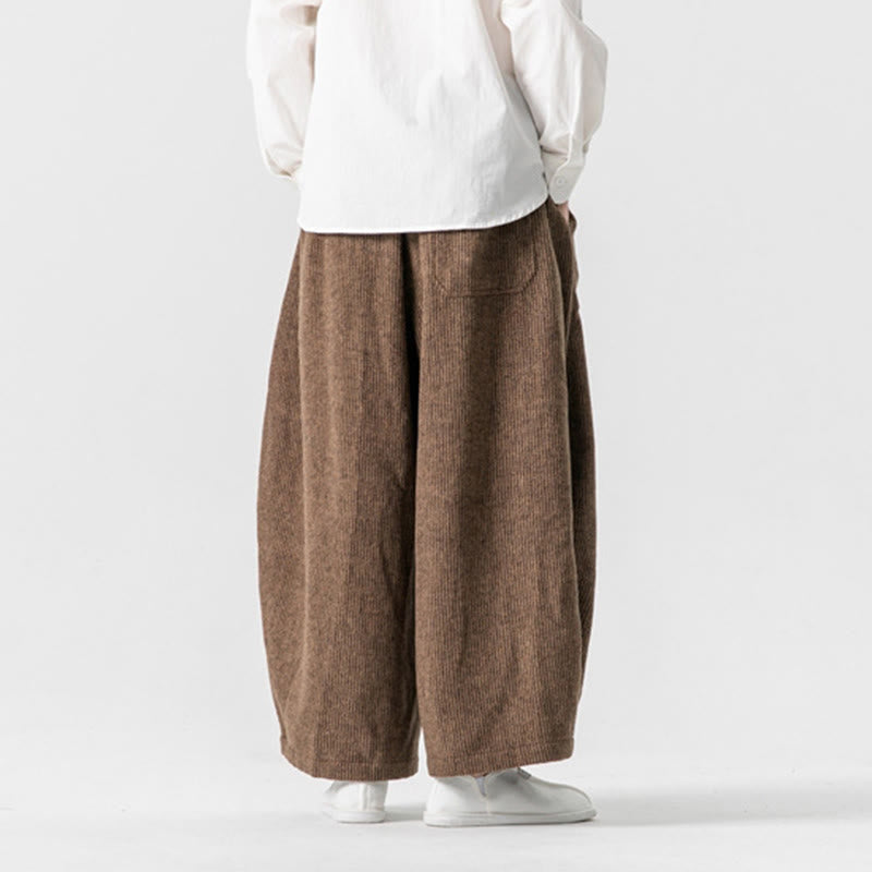 Pantalon large en coton avec poches et cordon de serrage pour homme, motif Buddha Stones Daily, couleur unie - image 12