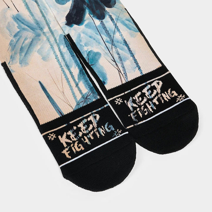 Chaussettes unisexes décontractées à motif de lotus et de Buddha Stones pour hommes et femmes - image 3