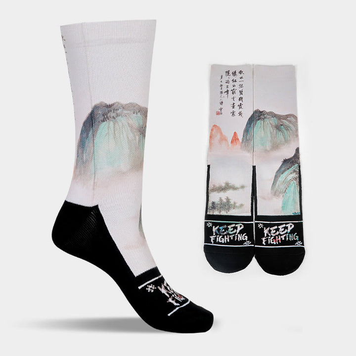 Chaussettes unisexes décontractées à motif de lotus et de Buddha Stones pour hommes et femmes - image 17