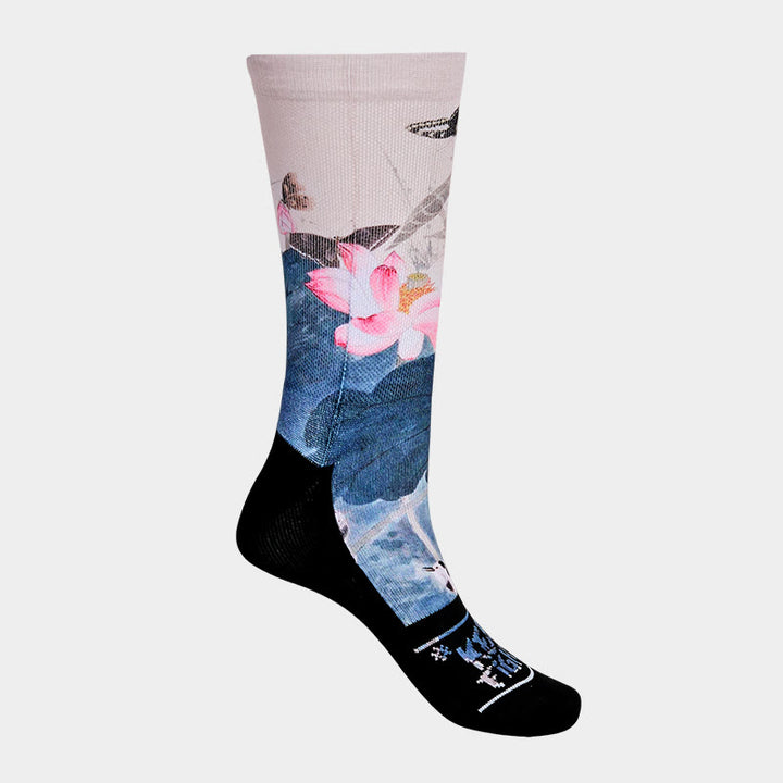 Chaussettes unisexes décontractées à imprimé Buddha Stones, fleurs de lotus, feuilles, papillons, pour hommes et femmes - image 7