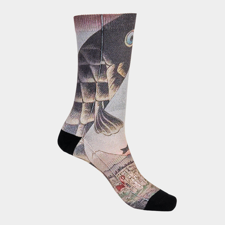 Buddha Stones unisexes décontractées à motif de poisson Koi du Mont Fuji pour hommes et femmes - image 10