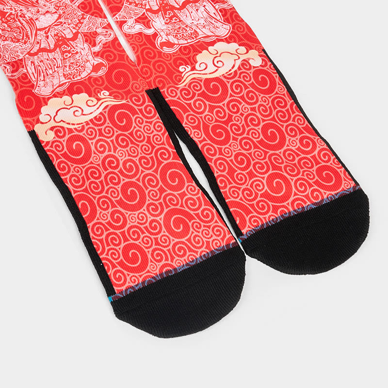 Chaussettes unisexes décontractées à motif Buddha Stones et nuages ​​de bon augure pour homme et femme - image 3