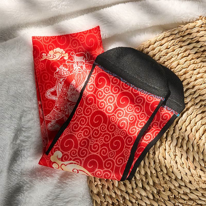 Chaussettes unisexes décontractées à motif Buddha Stones et nuages ​​de bon augure pour homme et femme - image 4