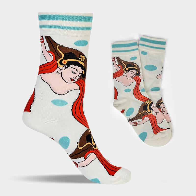 Buddha Stones décontractées Dunhuang Feitian Design Micro Crew pour femmes Buddha Stones - image 1